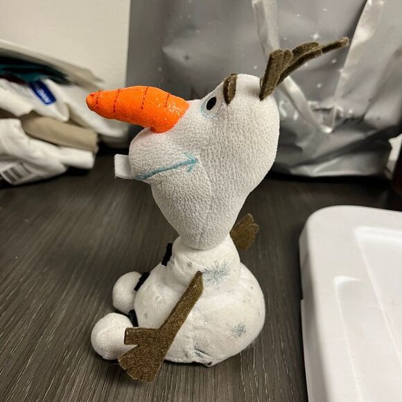 Disney Frozen Olaf Ty Glitter Soft Toy Plush Approx 7 Inches - Picture 5 of 6